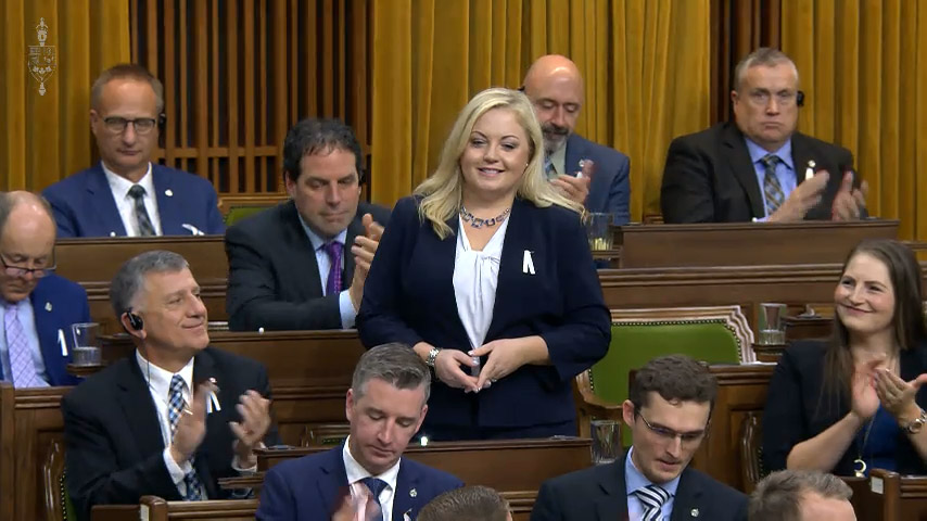 Image of Lianne during Question Period